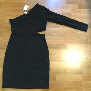 Black sexy cut out dress